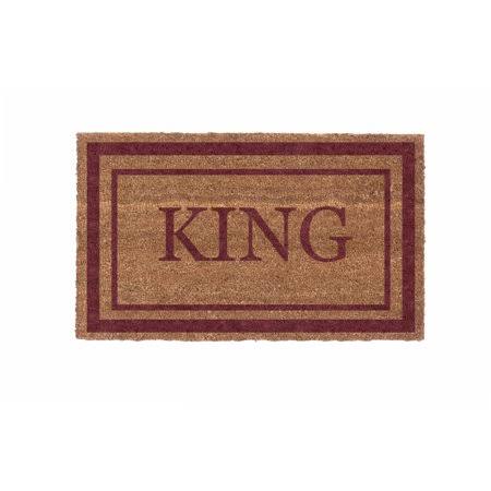 Cocomatsnmore Personalized Red Classic Border Doormats with Vinyl Backing 22 inch x 36 inch, Beige