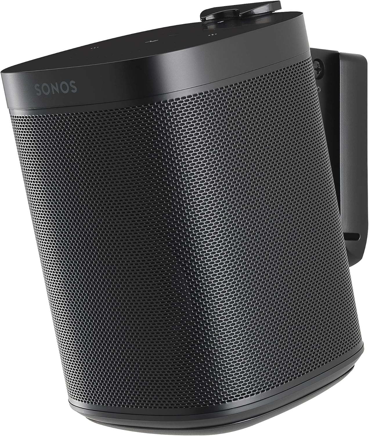 Mountson Speaker Wall Mount for Sonos One, SL & Play:1 - Rear Surround Sound Speaker Mounts -Black