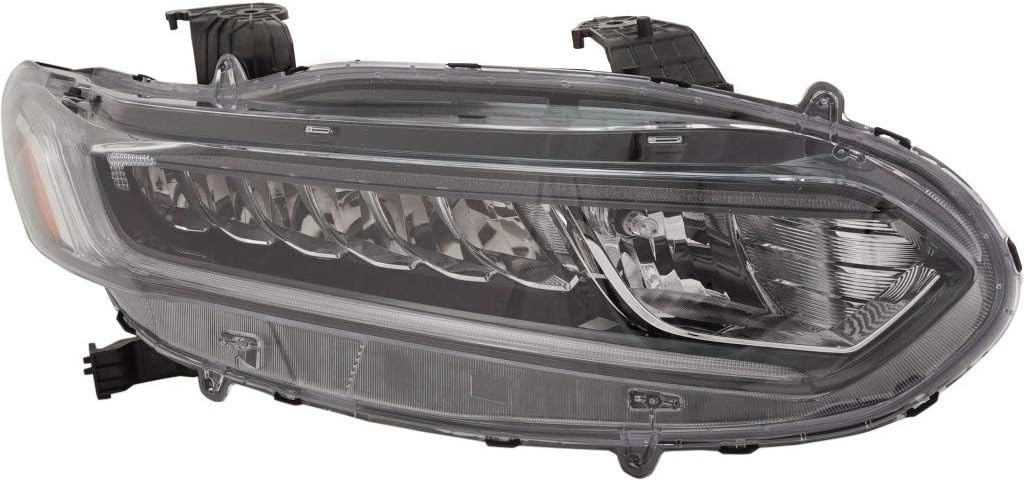 For Honda Accord Sedan Headlight Assembly Halogen 2018 2019 Passenger Side Touring CAPA For HO2503187 | 33100-TVA-A01