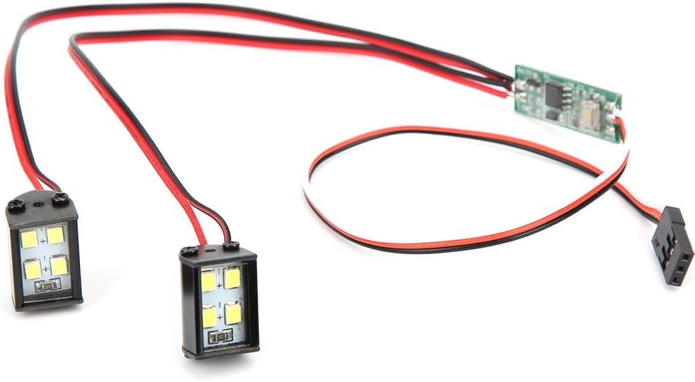 Dilwe RC Model LED Headlights High Brightness Plastic Accessories for TRX4 / SCX10 1/10 Crawler Overland Car