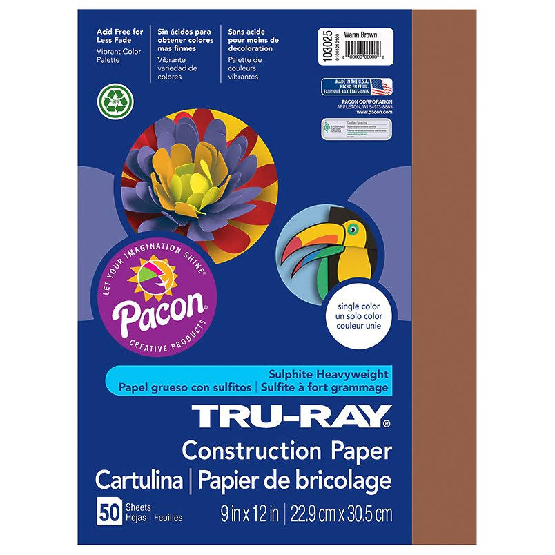 Pacon (10 Pk) Tru Ray 9x12 Brown