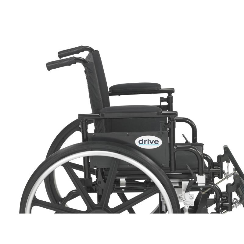Drive Medical Viper Plus GT Wheelchair with Flip Back Removable Adjustable Desk Arms, Elevating Leg Rests, 20 Seat