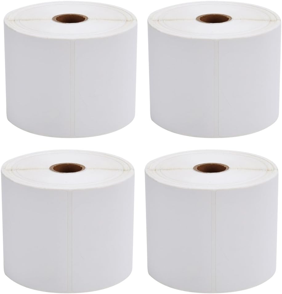 MFLABEL® 4 Rolls of 450 Direct Thermal Shipping Labels 4x6 for Zebra 2844 Zp-450 Zp-500 Zp-505 Pack of 2