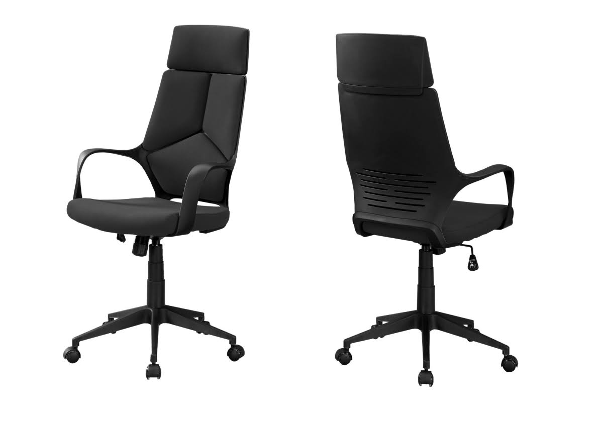 Office Chair - Black, Black Fabric u0026 High Back Executive