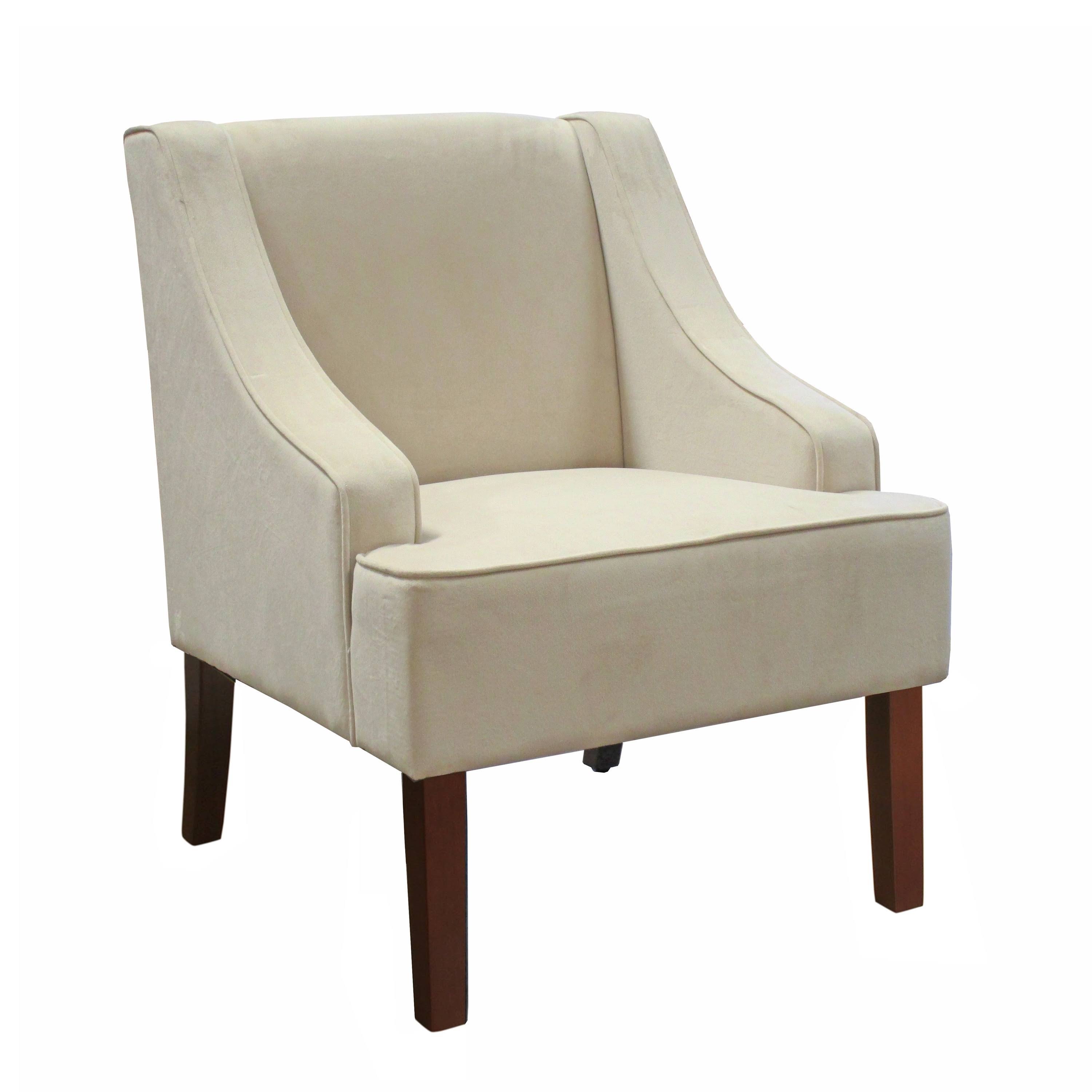 HomePop Velvet Swoop Arm Accent Chair