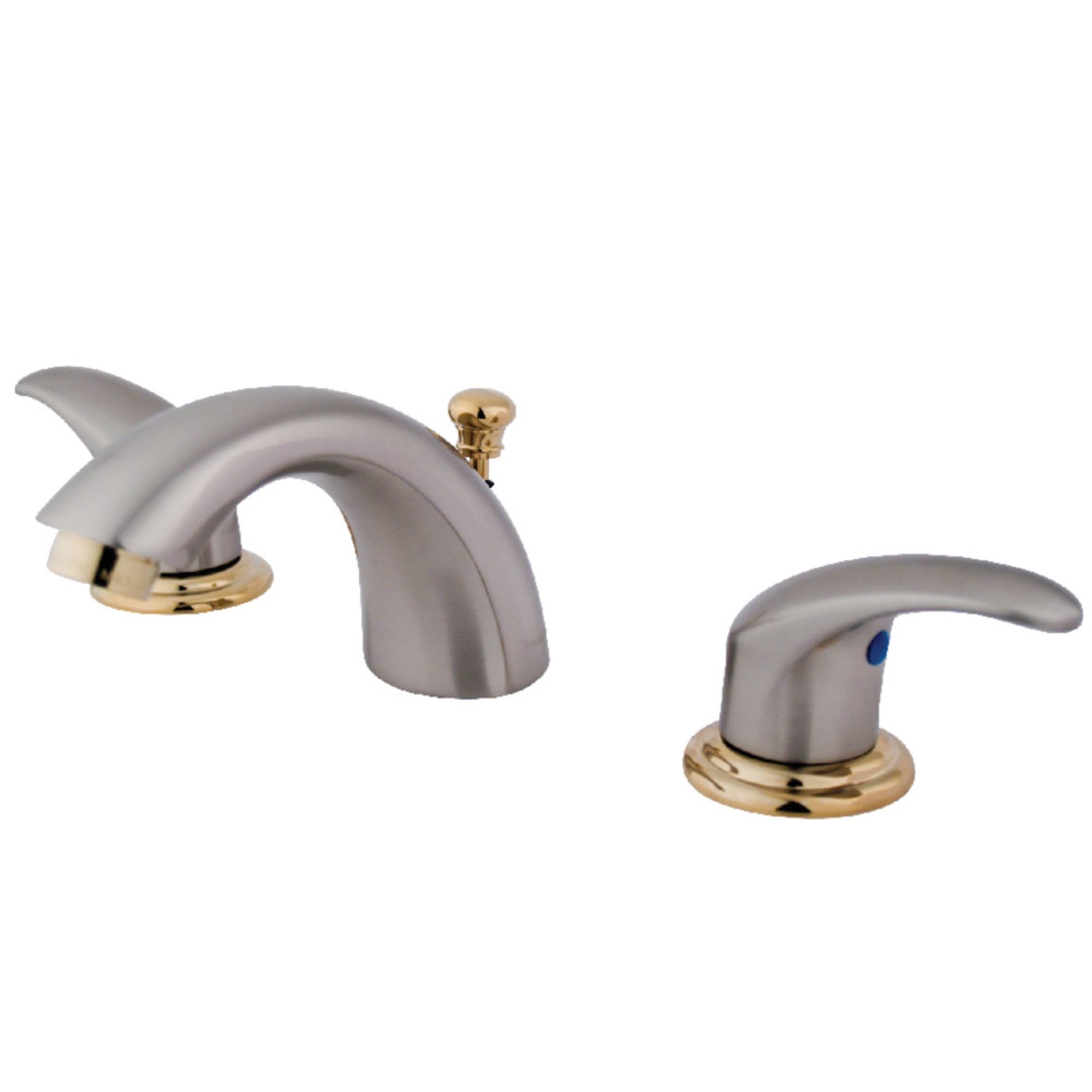 Kingston Brass Legacy Mini-Widespread Bathroom Faucet - Brushed Nickel/Polished Brass
