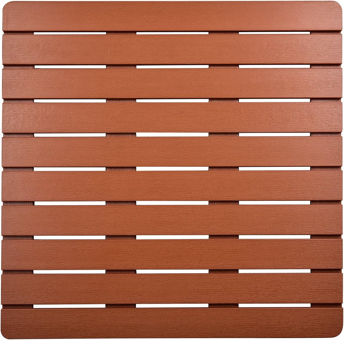 i frmmy Premium Large Bath Tub Shower Floor Mat Made of PS Wood- Suitable for Textured and Smooth Surface- Non Slip Bathroom mat with Drain Hole - 21.8