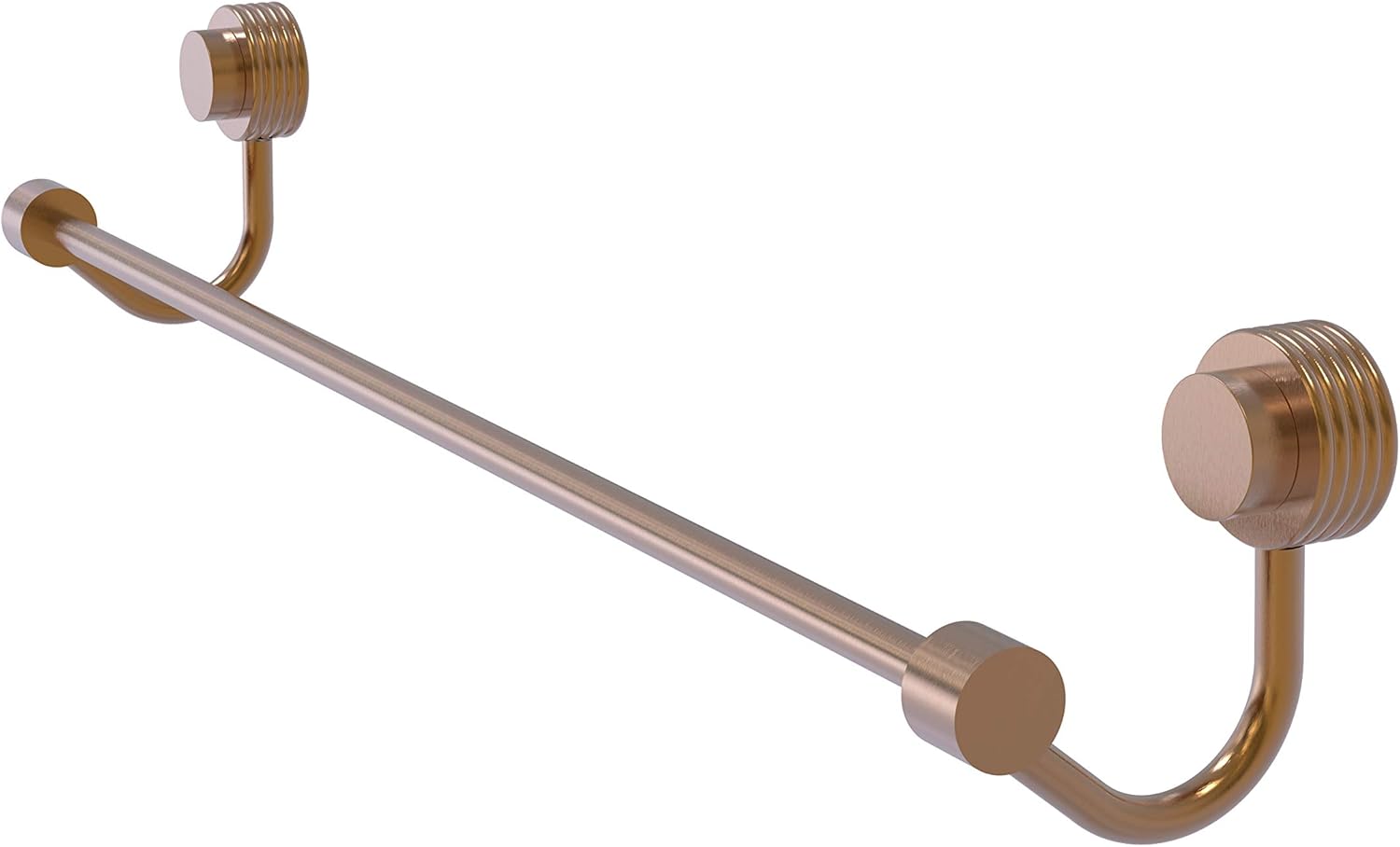 Allied Brass 421G/18-BBR Venus Collection 18 Inch Groovy Accent Towel Bar, 18-Inch, Brushed Bronze Pack of 2