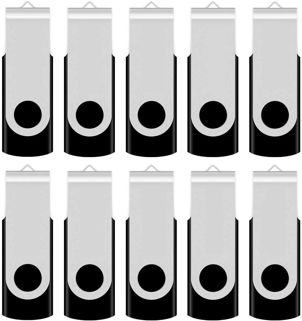 Aiibe 20pcs 8GB Flash Drives Bulk 8GB USB Flash Drive 20 Pack 8GB USB Sticks USB 2.0 Thumb Drive - Black Pack of 2