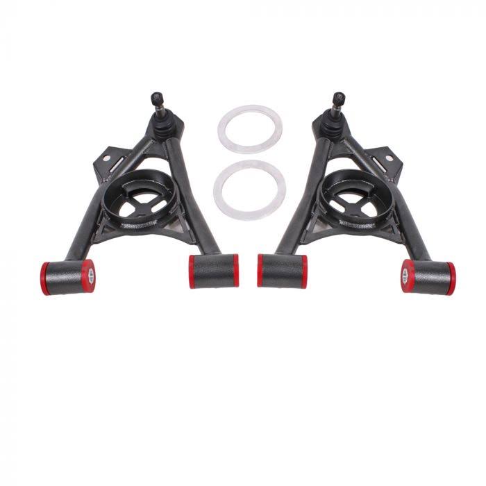 BMR 94-04 Mustang Lower Non-Adj. A-Arms (Poly) w/ Tall Ball Joint / Spring Pocket - Black Hammertone (Aa043H)