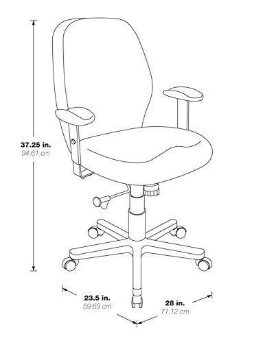 Office Star Mid Back Tilt Chair-Navy