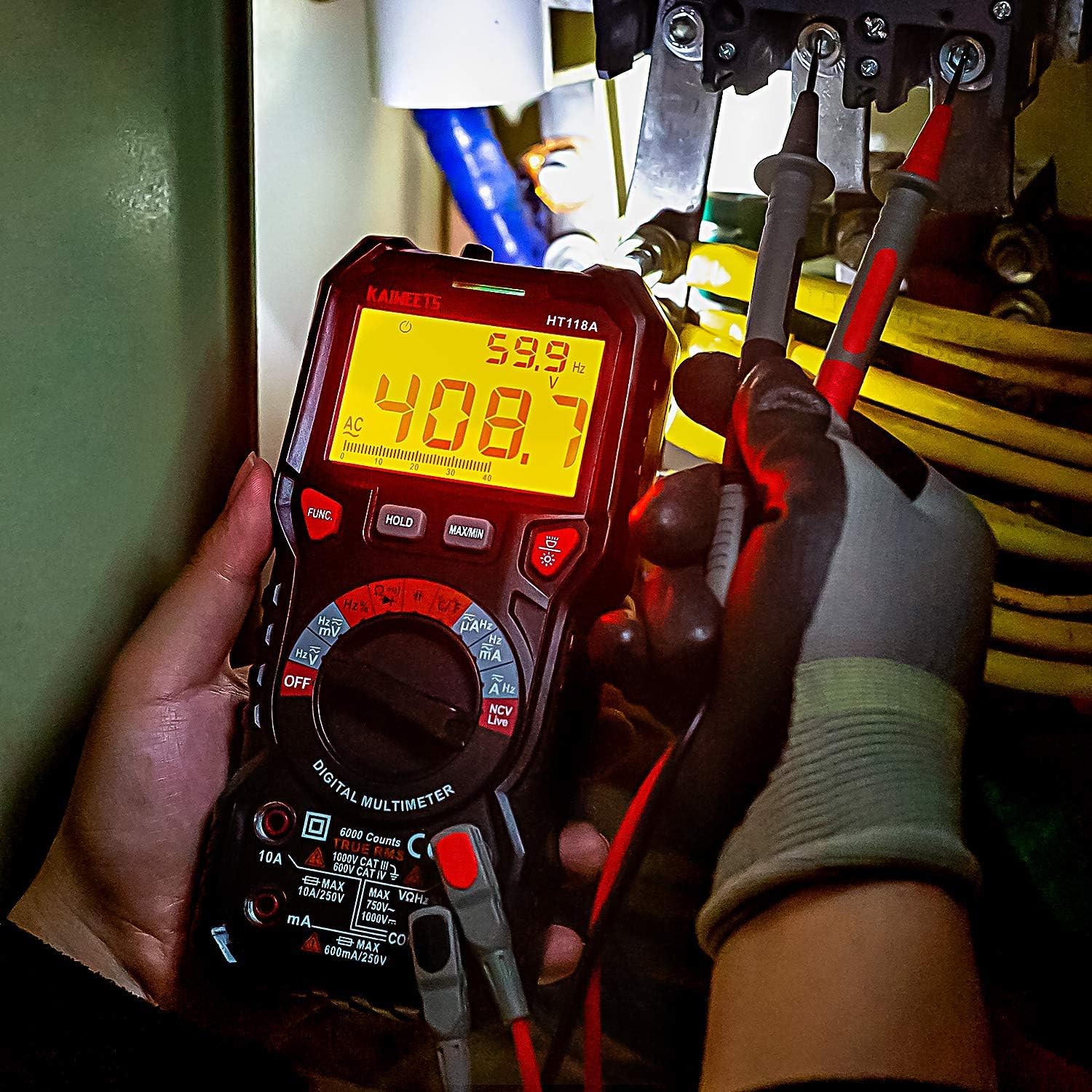 KAIWEETS HT118A Multimeter & HT206D AC/DC Clamp Meter & HT100 Voltage Tester