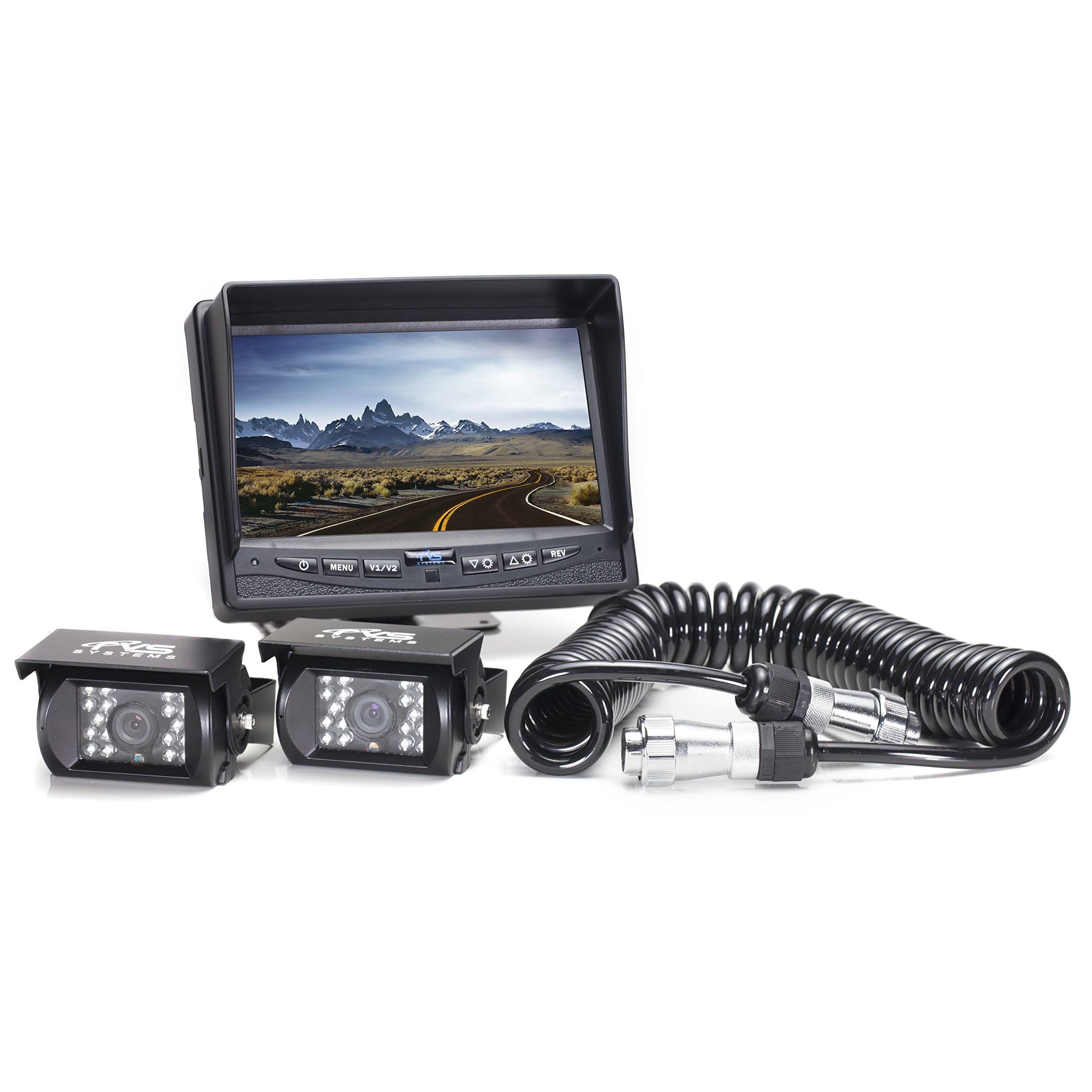 Rear View Safety RVS-770614-213 Backup Camera System - Two Camera Setup with Trailer Tow Quick Connect Kit