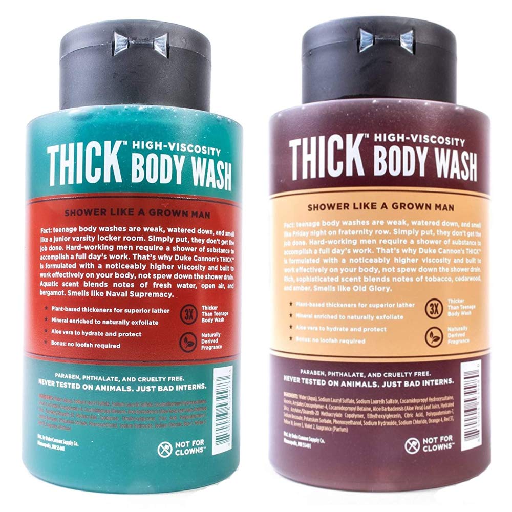 THICK High-Viscosity Body Wash, 17.5 oz, Grand Slam Bundle Set of 4 Pack of 2