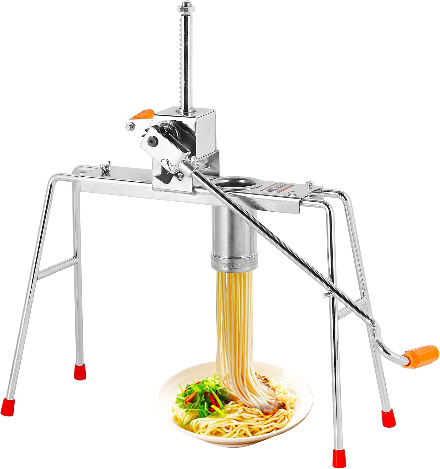 Hanchen Manual Noodle Maker Machine Pasta Maker Noodle Presser with 7 Interchangeable Fineness Discs (7 Molds)