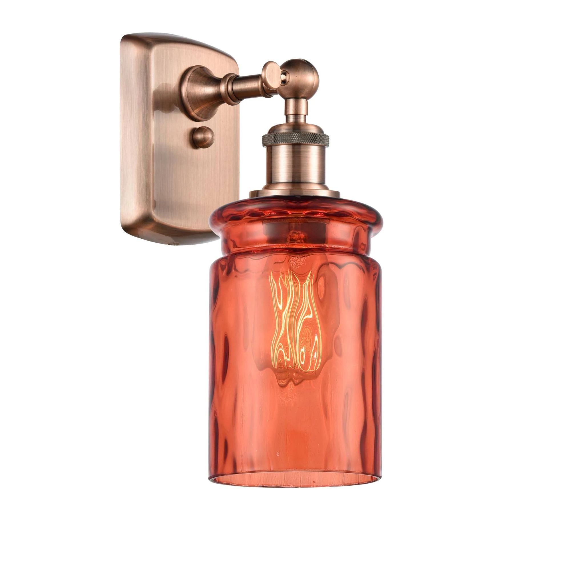Innovations 516-1W-AC-G352-COR Antique Copper Candor 1 Light Sconce