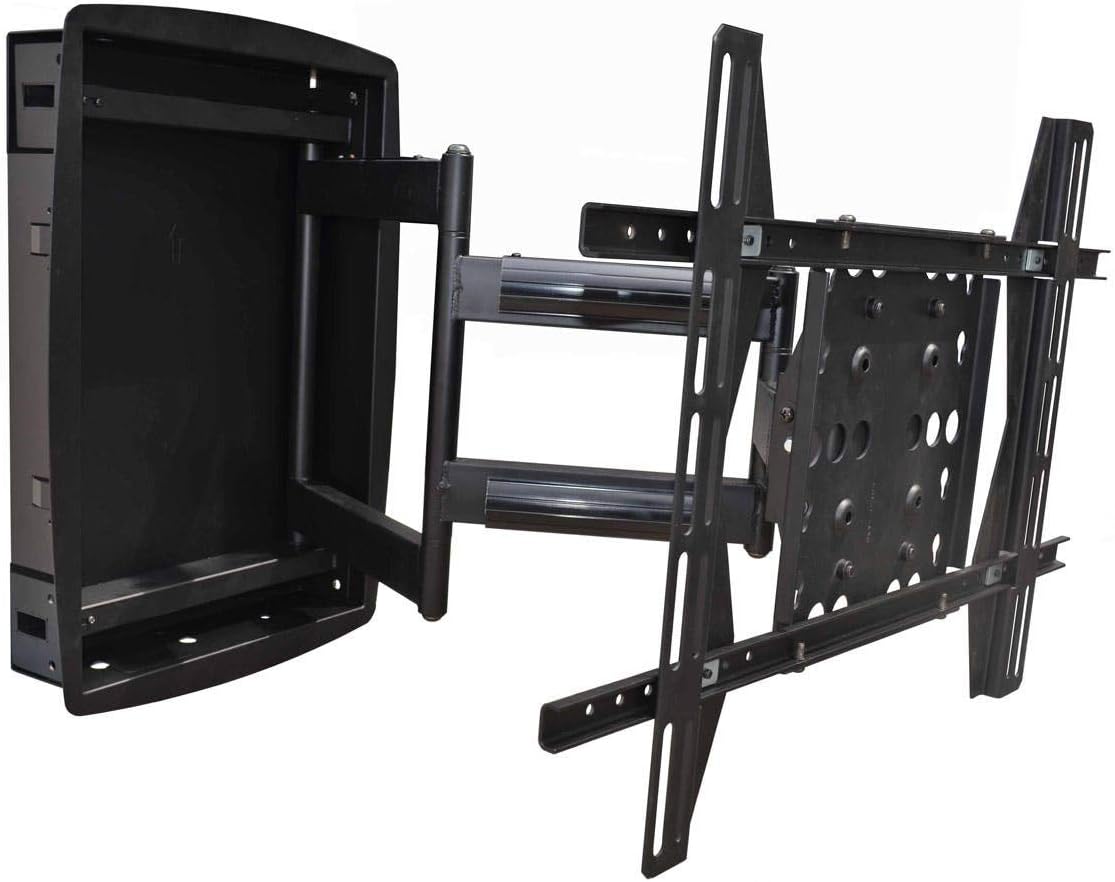 Monoprice Recessed Full-Motion Articulating TV Wall Mount Bracket - for TVs 42in to 63in Max Weight 200lbs Extension Range of 3.94in to 25.0in VESA Patterns Up to 800x500 Black