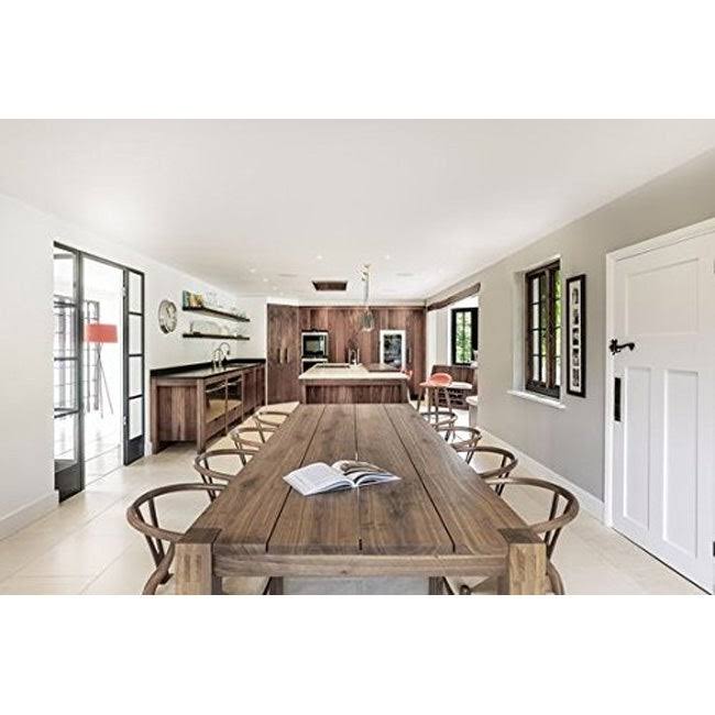 2xhome Walnut Modern Wood Dining Chair with Open Y Back Arms Armchair Hemp Seat for Home Restaurant Office Desk Designer - Singl