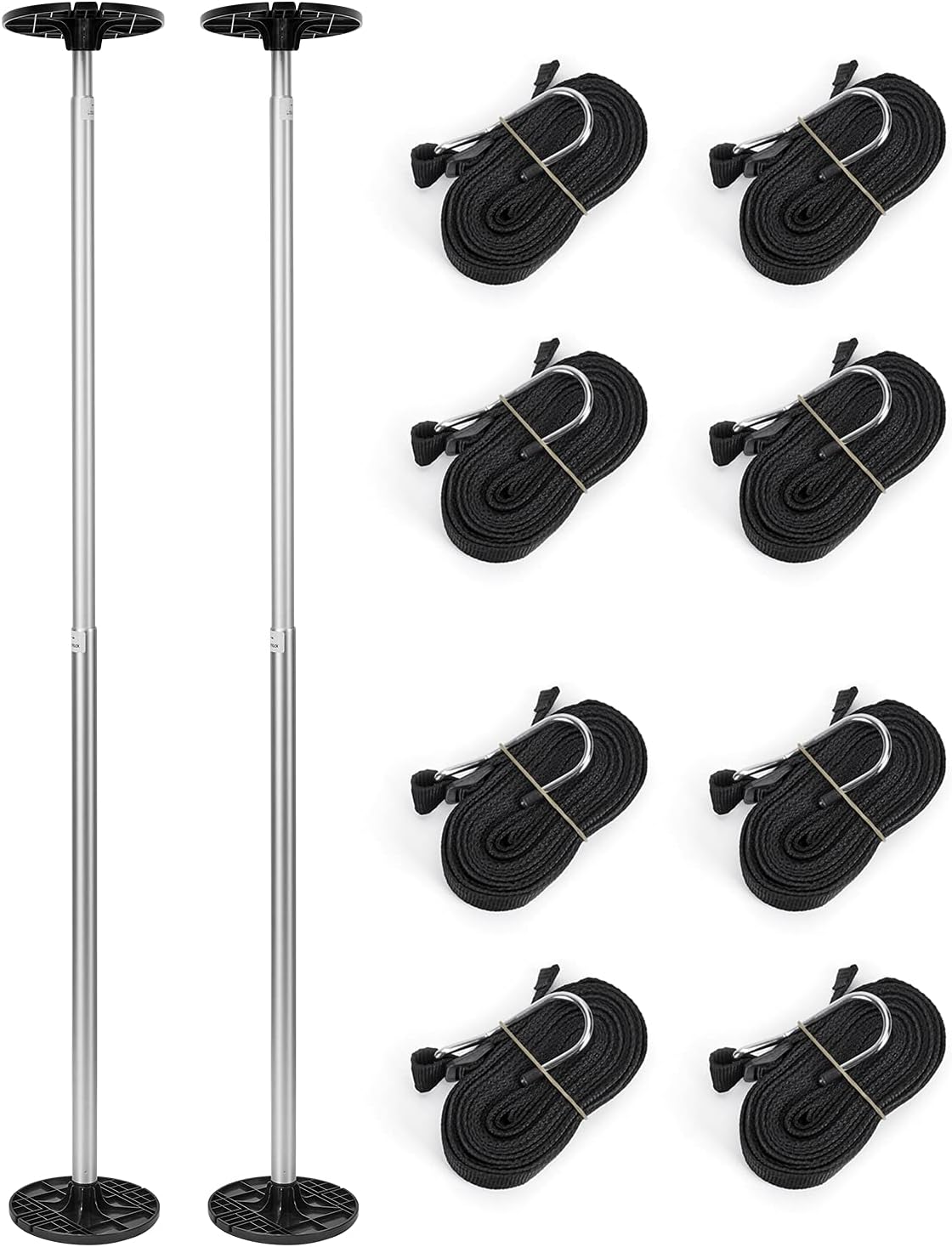 Boat Cover Support Pole System- Adjustable Aluminum Telescoping Pole with Four 167.2