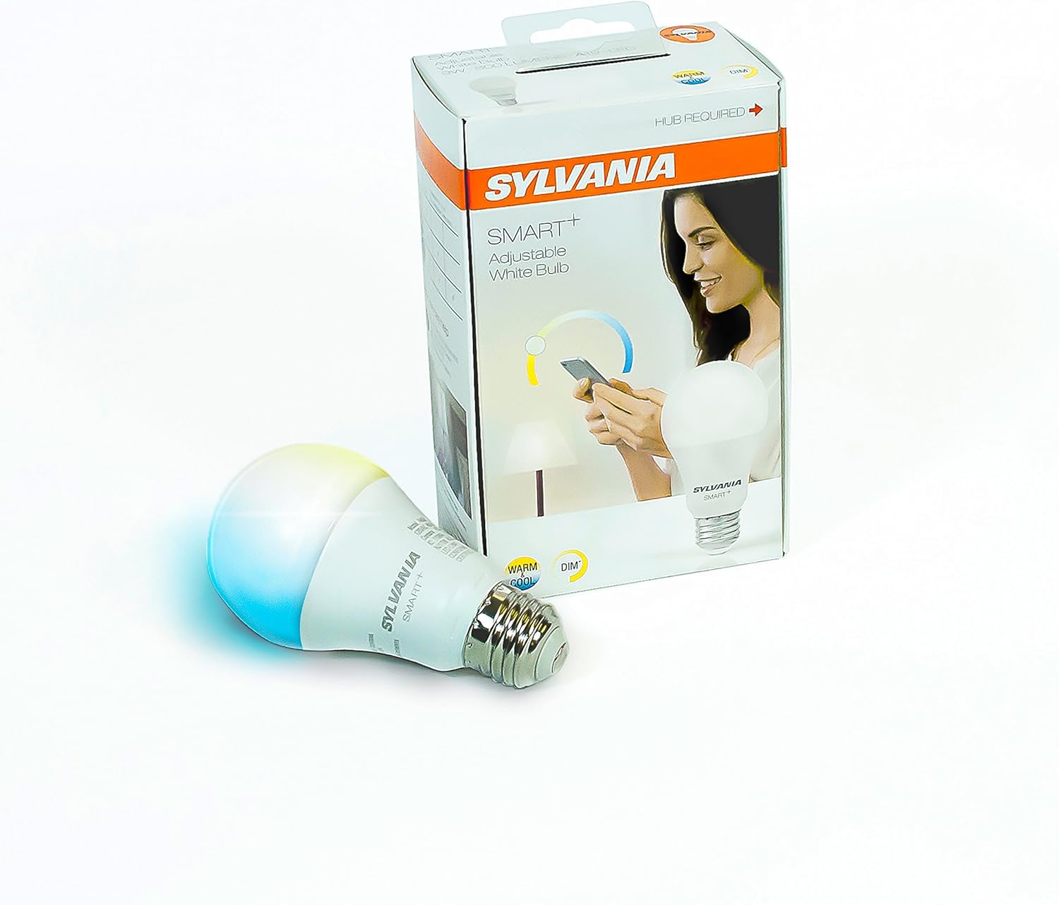 SYLVANIA SMART+ ZigBee Full Color and Tunable White A19 LED Bulb, Works with SmartThings, Wink, and Amazon Echo Plus, Hub Needed for Amazon Alexa and Google Assistant, 1 pack