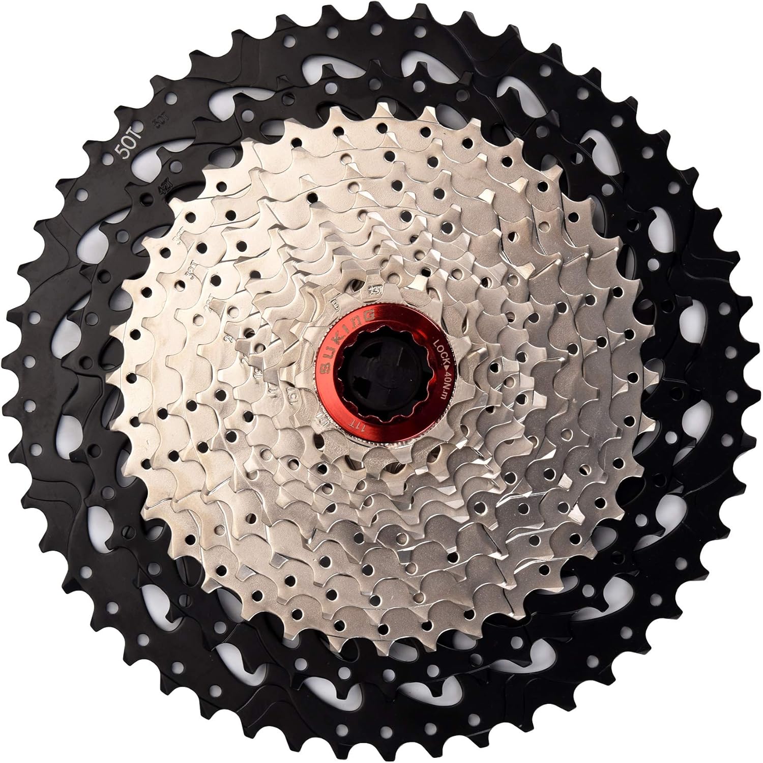 CYSKY 12 Speed Cassette 12Speed 11-50 Cassette Fit for Mountain Bike, Road Bicycle, MTB, BMX, Sram Sunrace Shimano ultegra xt (Light Weight) Pack of 2