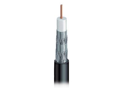 Vextra V621bb RG6 Solid Copper Coaxial Cable, 1,000ft (Black)