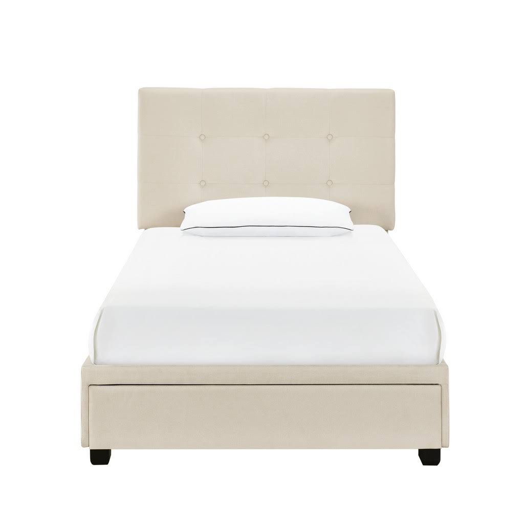 Accentrics Home DS-D403-284-2 Twin Storage Bed in Linen