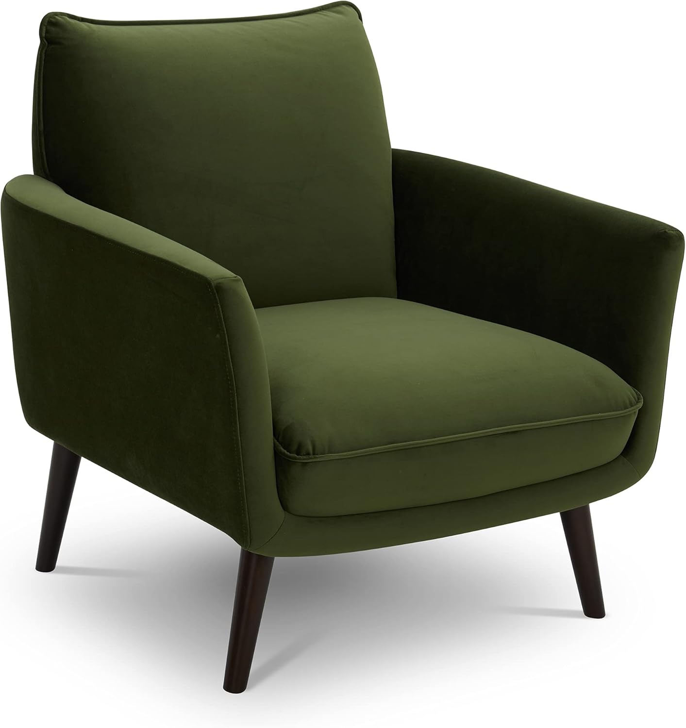 CHITA Modern Accent Chairs for Living Room Furniture Sets with Arms in Velvet Fabric, Falkirk Green