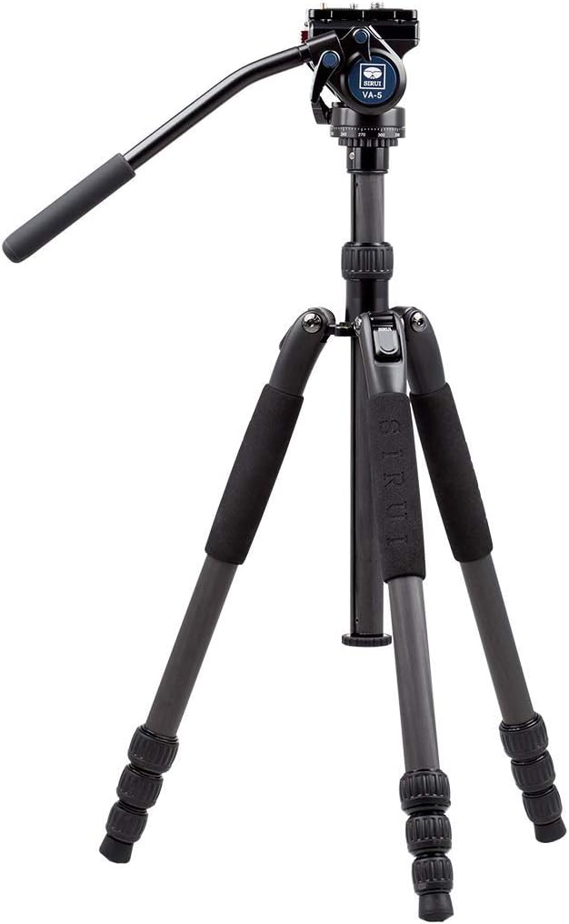 SIRUI T04S Series Carbon Fiber Tripod with VA-5 Compact Fluid Video Head (T-024SK+VA-5)