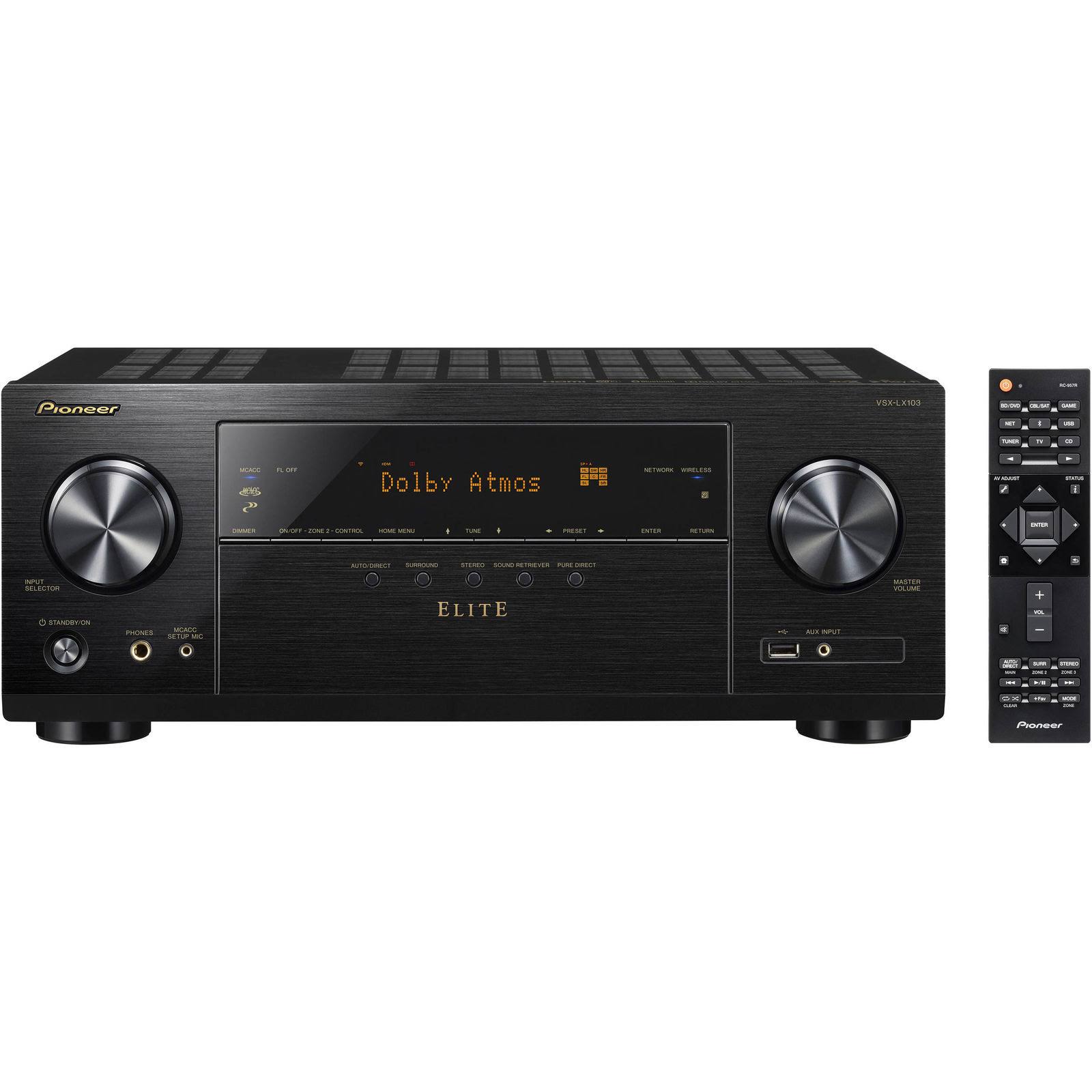 Pioneer Elite VSX-LX103 7.2 Channel AV Network Receiver - Black