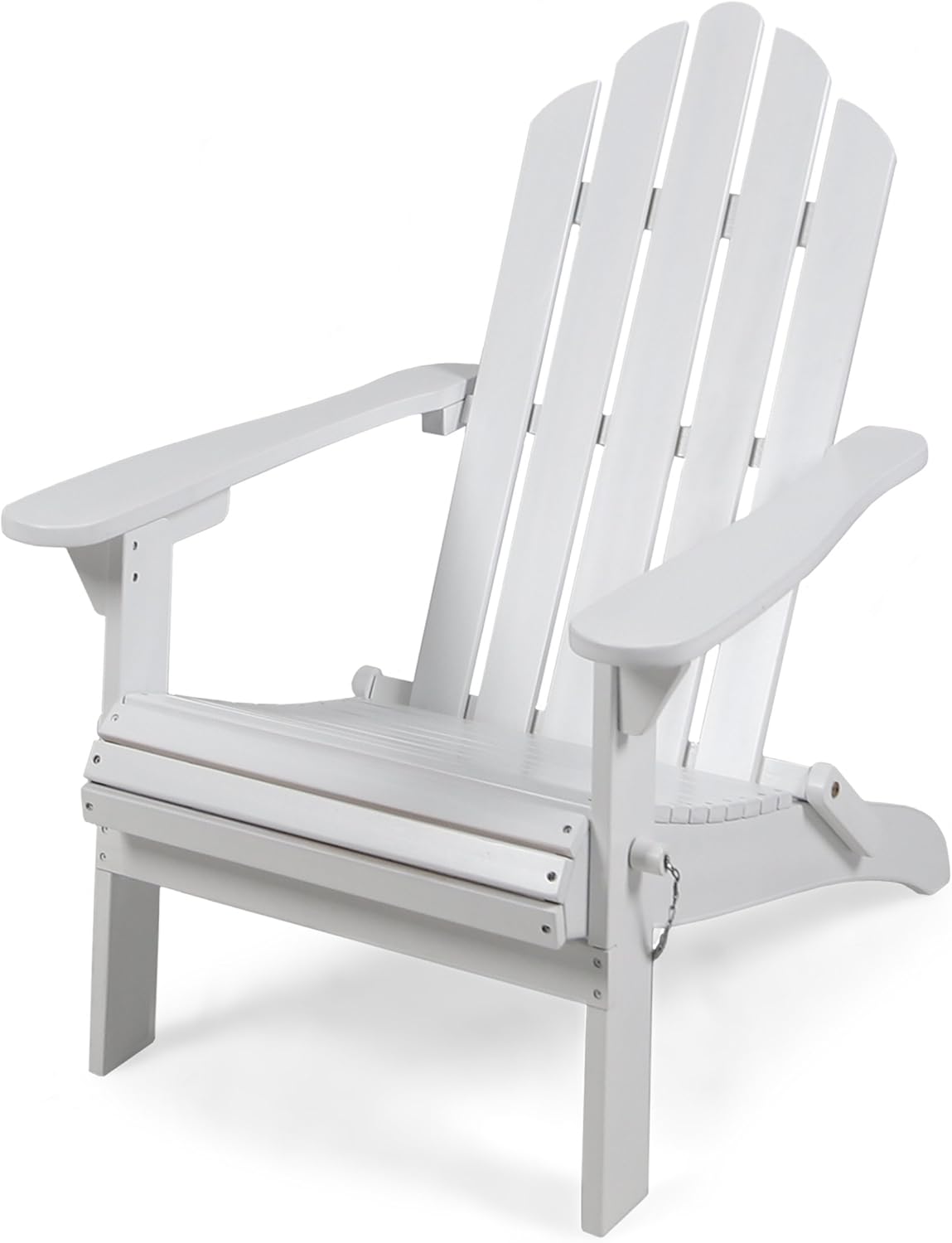 Christopher Knight Home 305373 Cara Outdoor Foldable Acacia Wood Adirondack Chair, White Finish
