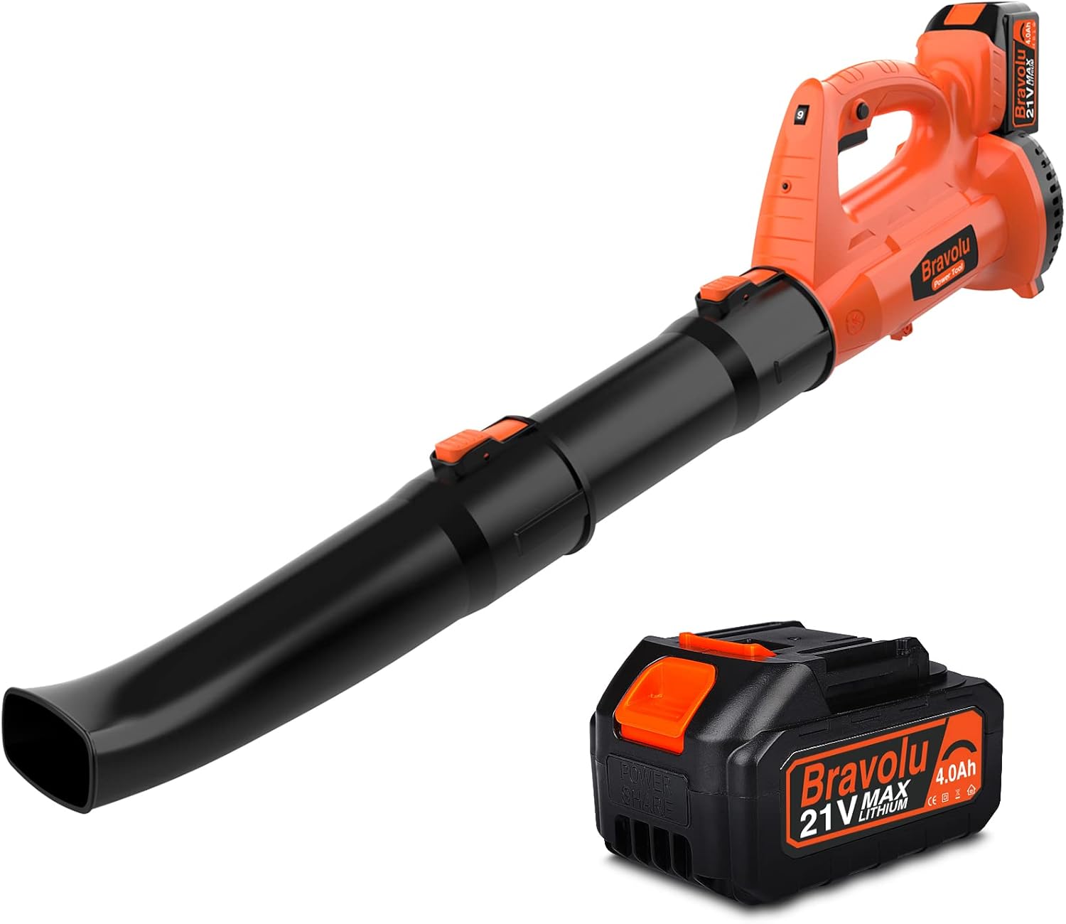Cordless Leaf Blower, 21V Cordless Leaf Blower with Powerful Motor, 150 MPH Battery Leaf Blower, 2 Section Nozzles, 6-Speed Dial, Electric Leaf Sweeper for Lawn Clean, Leaves, Dust, Garage, Driveway Pack of 2