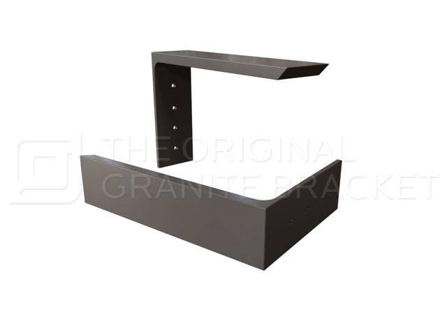 The Original Granite Bracket Heavy-Duty Contractor Grade Countertop Support Bracket (12 inch - 4pk), Black