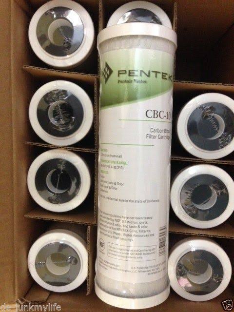 12 Pack Pentek CBC-10, 0.5 Micron Carbon Block Cartridge