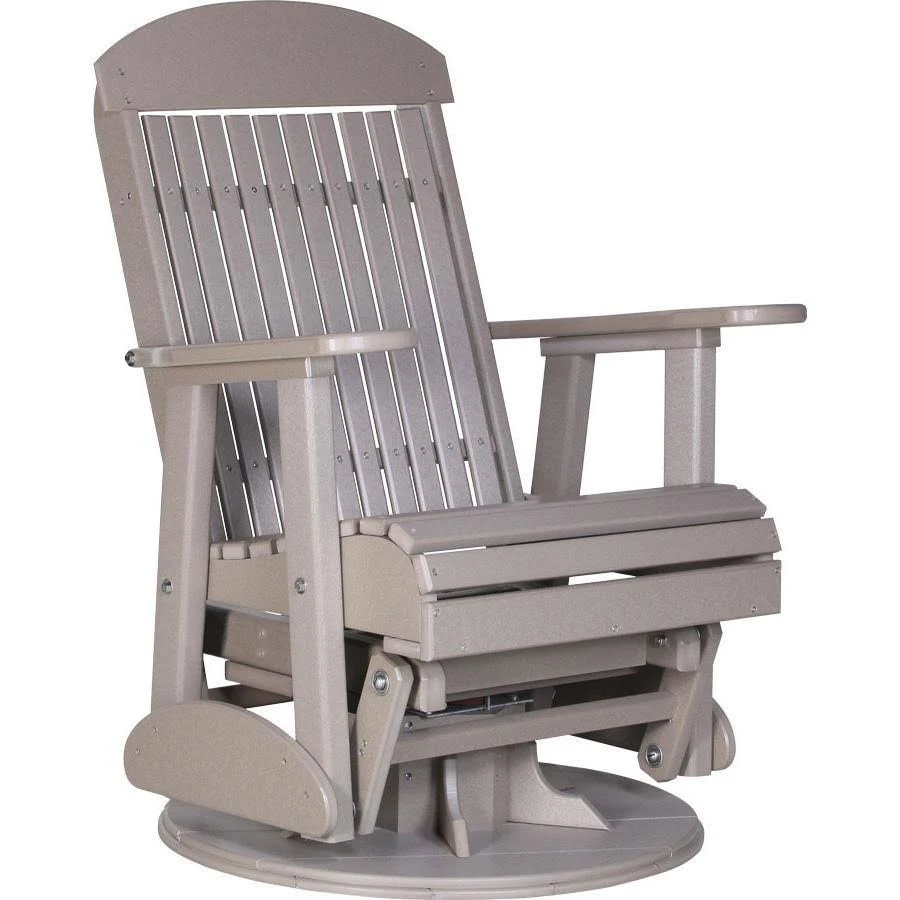 LuxCraft Classic Highback Recycled Plastic 2ft Swivel Glider Chair