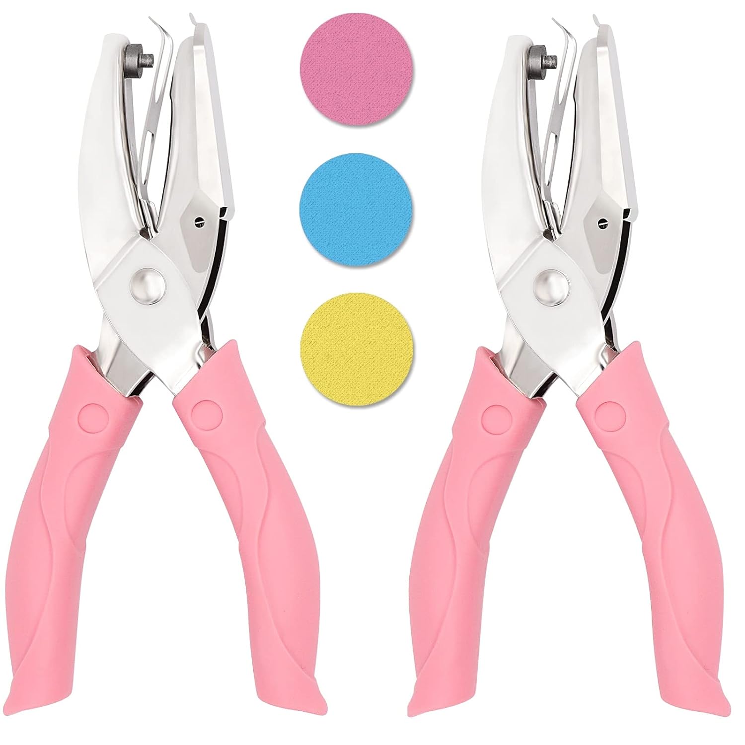 2 Pack 1/4 Inch Small Hole Punch with Soft-Handled for Tags