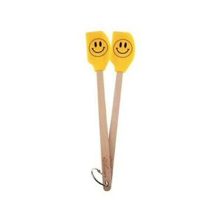 6unit Tovolo 80-6252 Spatulart Mini Spatula, Silicone/Wood, Yellow/Black