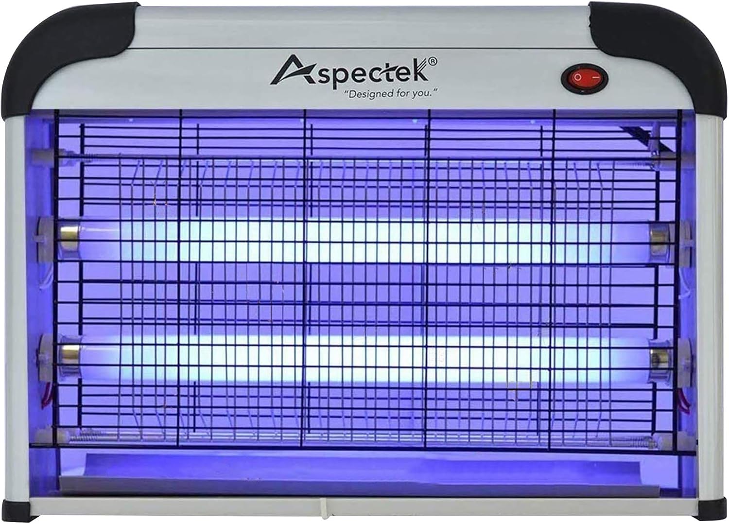 ASPECTEK Powerful 20W Electronic Indoor Insect Killer, Bug Zapper, Fly Zapper, Mosquito Killer-Indoor Use Including Free 2 Pack Replacement Bulbs Pack of 2