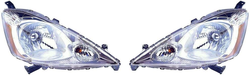 For Honda Fit Headlight Assembly 2009 2010 2011 Pair Driver and Passenger Side | w/Sport Package | DOT Certified | HO2502137 + HO2503137