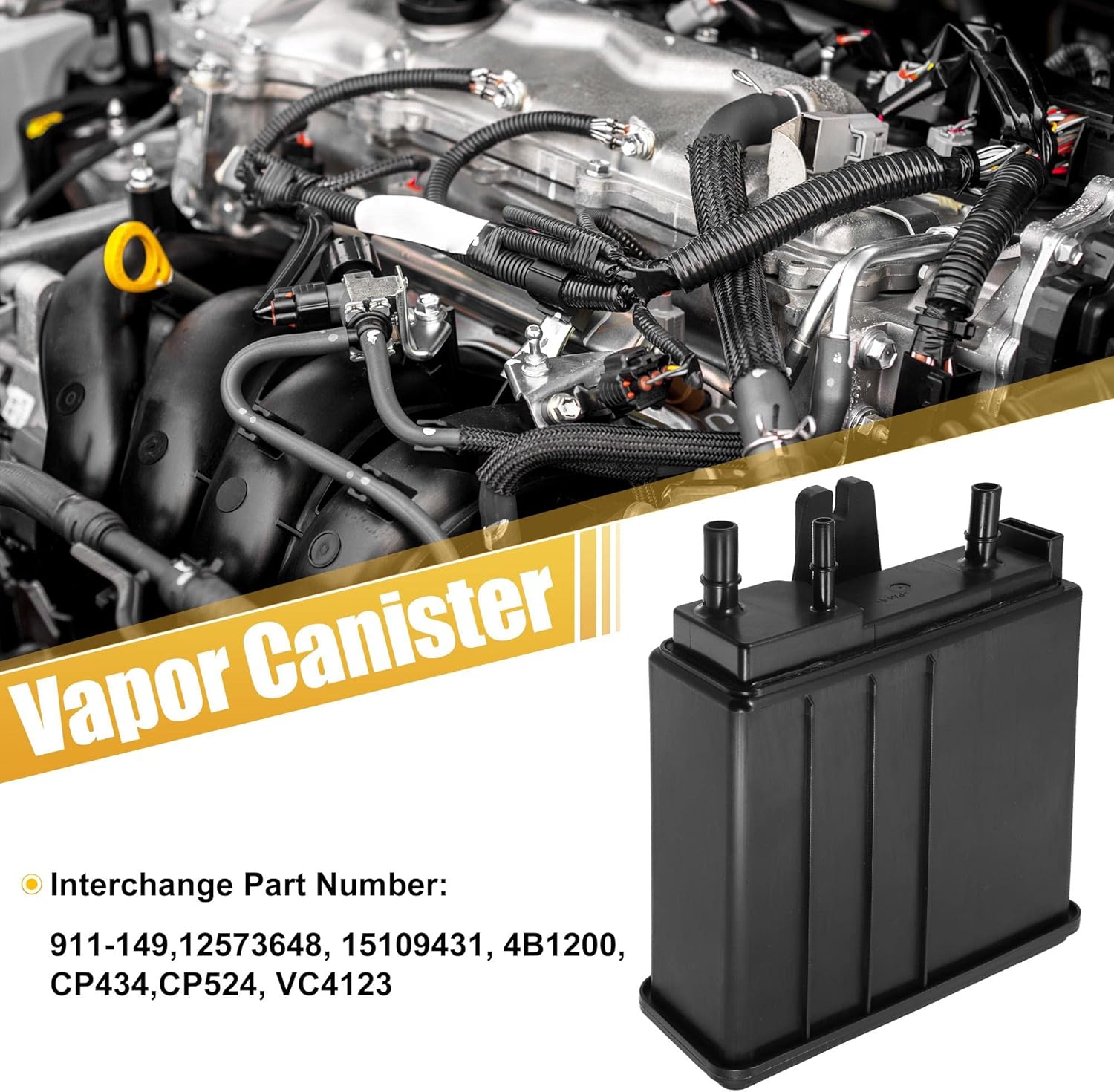 X AUTOHAUX Vapor Canister for Buick for Cadillac Escalade for Chevrolet Tahoe for GMC Yukon 2004-2016 12573648 15109431 911-149