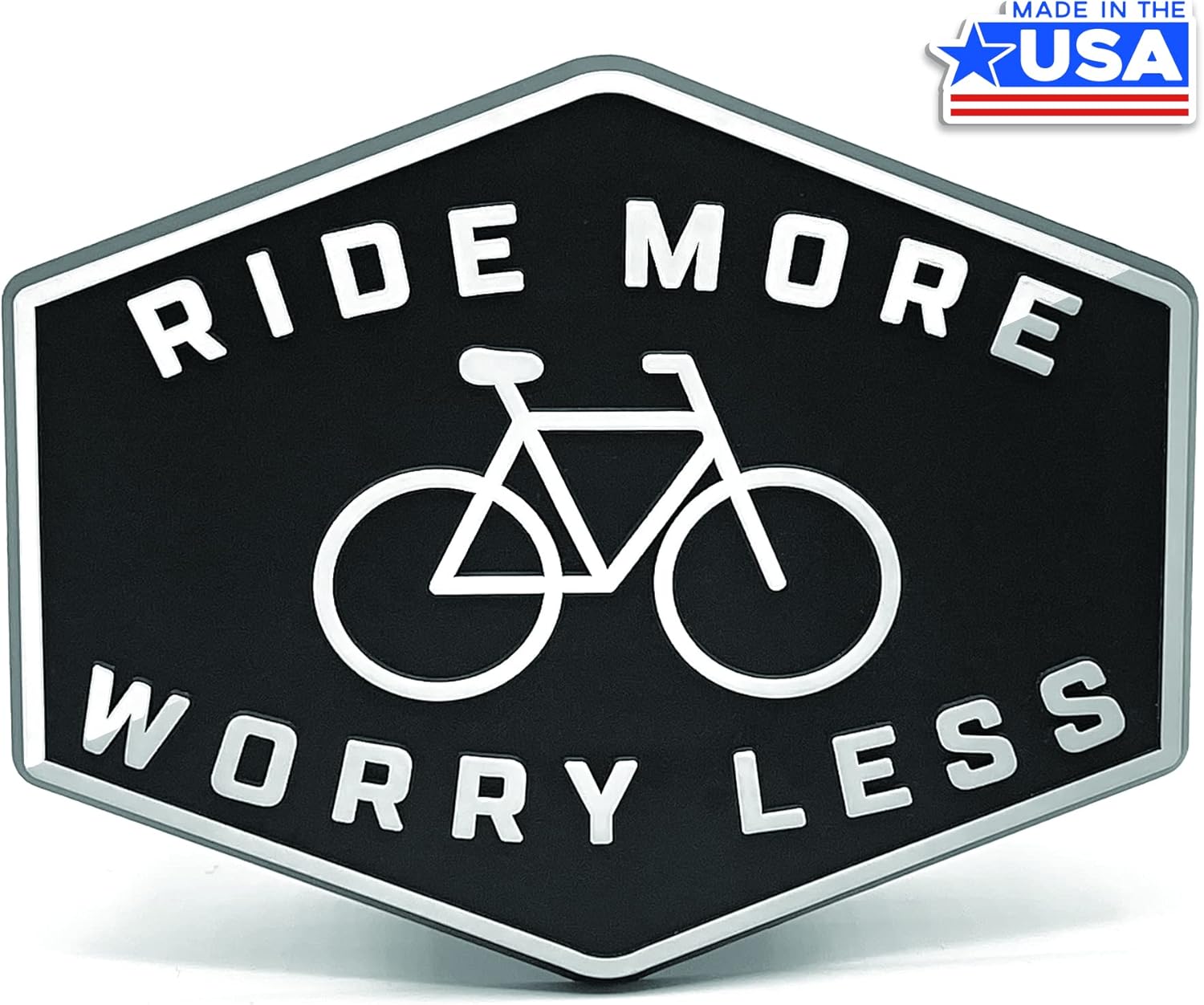 SPIFFY Tow Hitch Cover for 2 Inch Bike Rack Plastic Receiver Trailer Tube Plug | Ride More Worry Less | Made in The USA | Great Gift for Cyclists and Mountain Biking Enthusiasts with Trailer Hitches