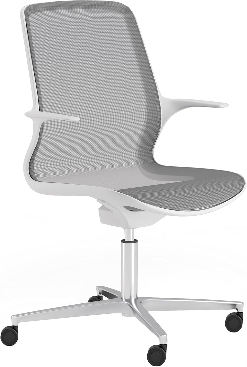 Leick Home 10146-BK Teramo Ergonomic Mesh Office Chair with Adjustable Height, Lumbar Support and Swivel, Black