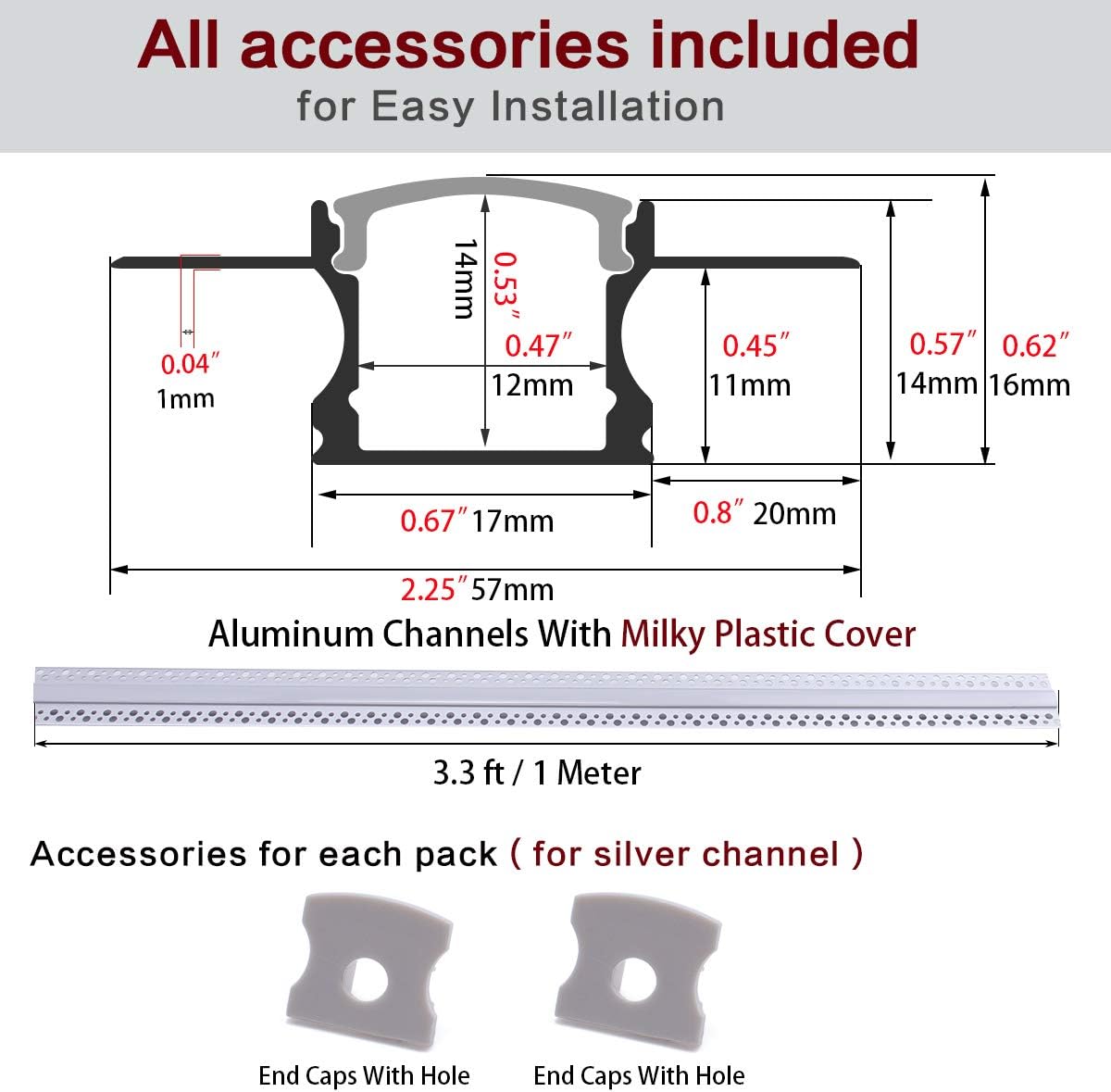 MUZATA 10Pack Plaster in Trimless LED Channel System with Flange for LED Tape Strip Light,Gypsum Drywall Aluminum Profile Plasterboards White Covers,Recessed Housing Track Extrusion,U117 1M WW,LS2