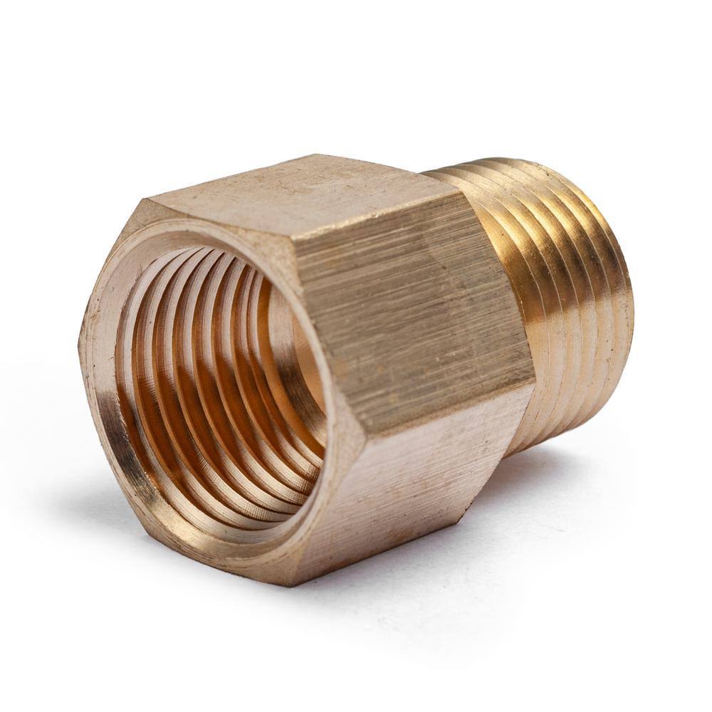 1/2 in. FIP x 1/2 in. MIP Brass Pipe Adapter Fitting (25-Pack)