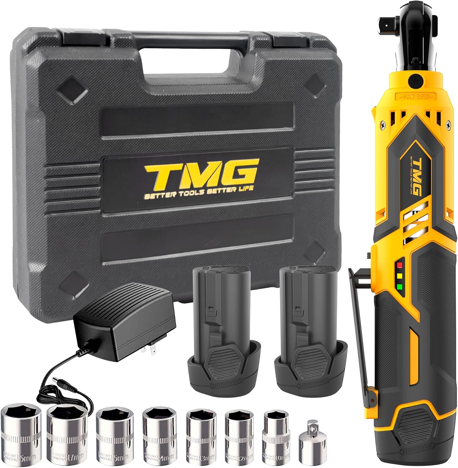 Cordless Electric Ratchet Wrench Set, 3/8