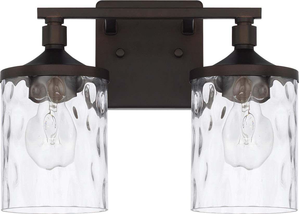 HomePlace 128821BZ-451 Colton Vanity, 2-Light 200 Total Watts, Bronze
