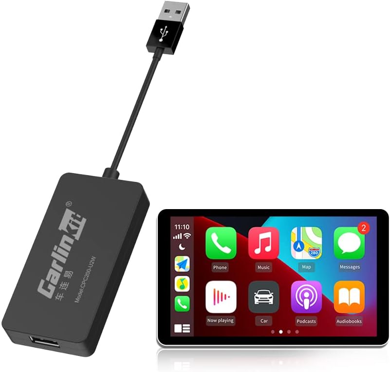 CarlinKit 2.0 Wireless CarPlay Adapter dongle for Audi Factory Wired CarPlay Cars, Compatible with Audi A3 A4 A5 A6 A7 Q7 Q2 R8 Q5 MMI 2017 2018 2019 2020 2021, Convert Wired to Wireless CarPlay