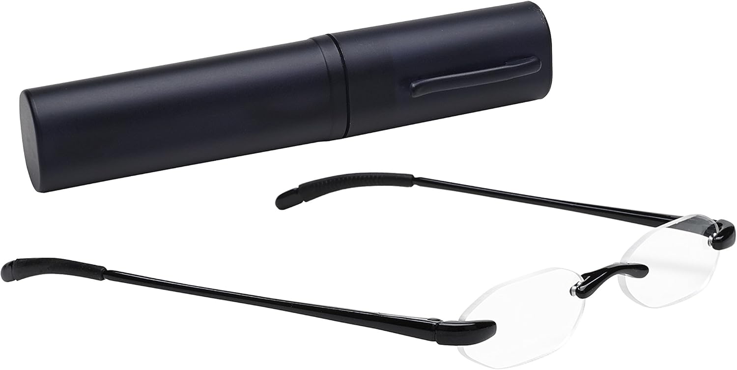 Select-A-Vision Flexi Lights Rimless Round Unisex Readers, Clear, 1.25 Pack of 2