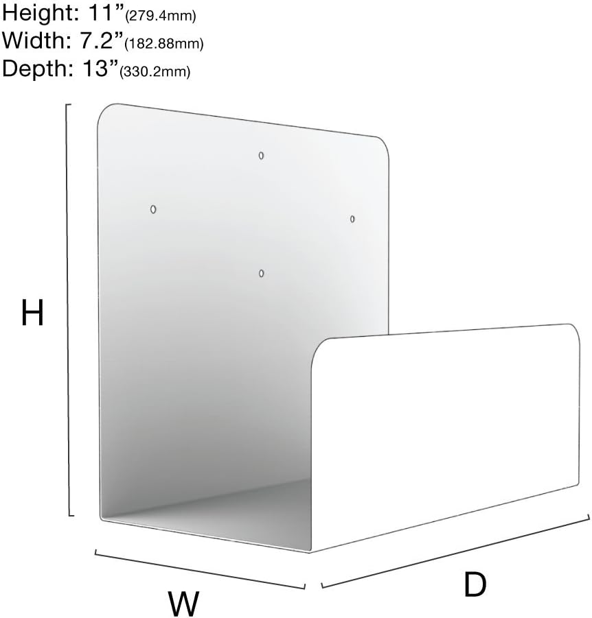 Oeveo Side Mount 174-11H x 7.2W x 13D | Computer Wall Mount for Full-Sized Computer Towers Pack of 2