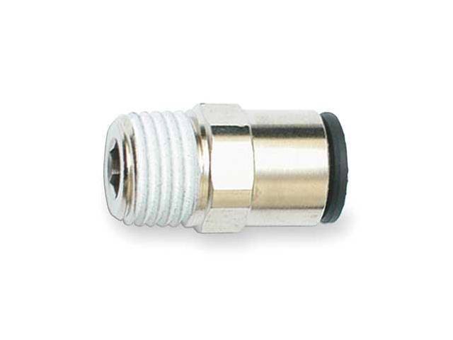 Legris 3175 62 17 Male Connector,tube 1/2,Pipe 3/8,pk10, Black